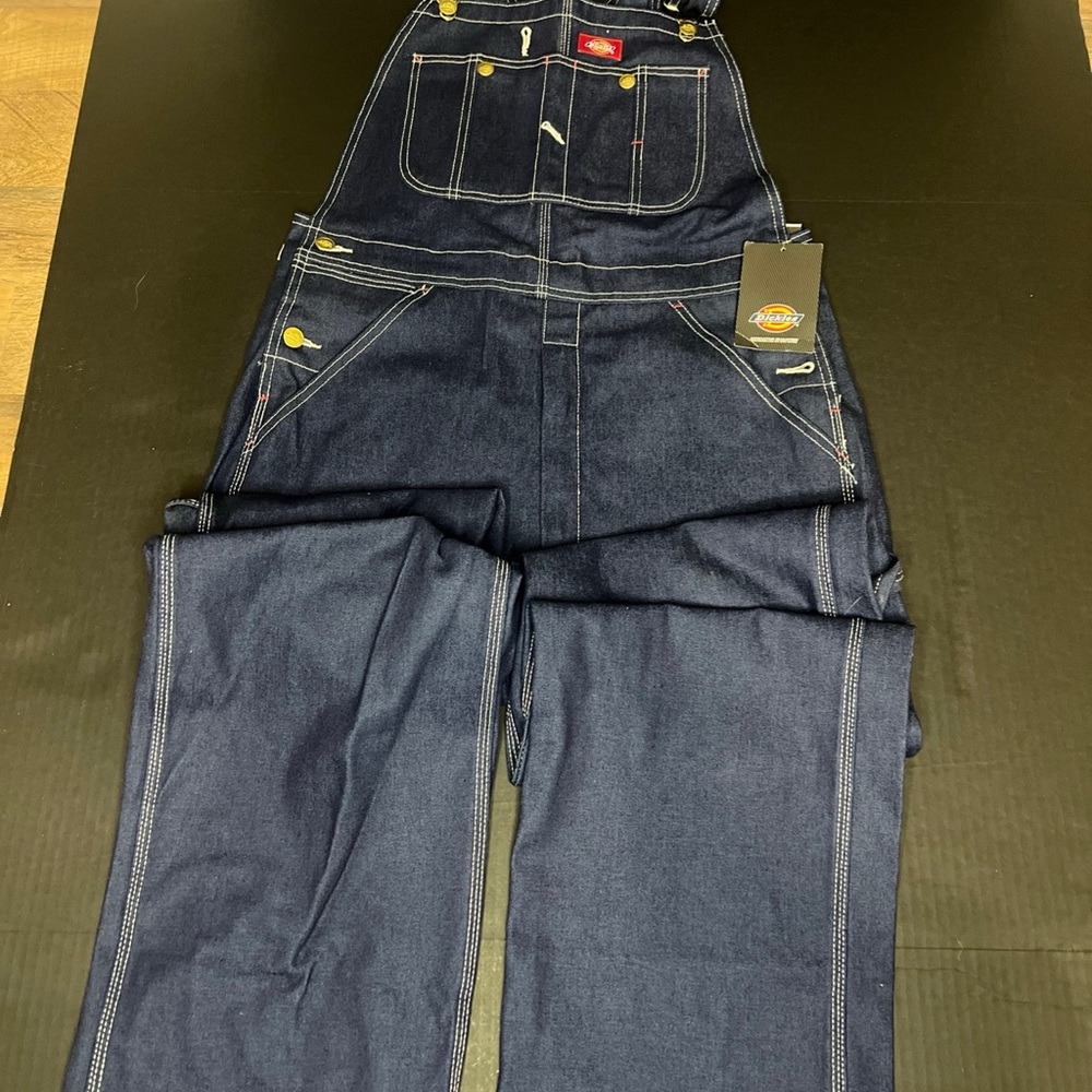 Dickies Men's Dark Blue Denim Overalls